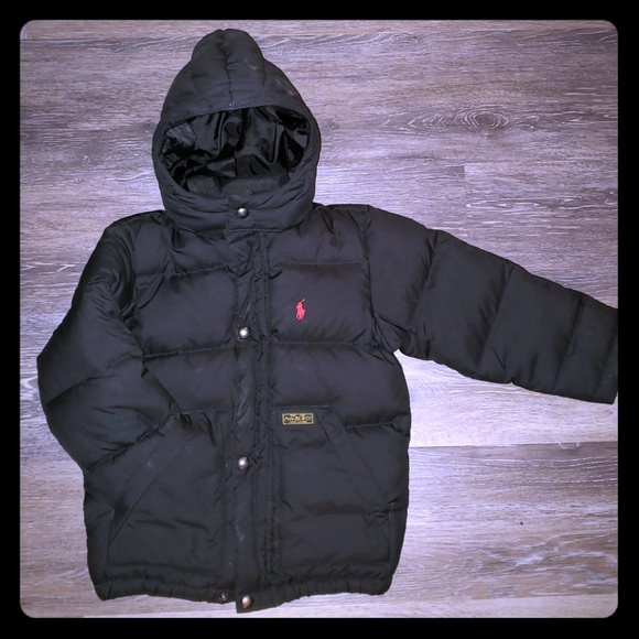 Children POLO RALPH LAUREN PINK NAVY DOWN PUFFER SKI COAT JACKET HOODED NWT $155